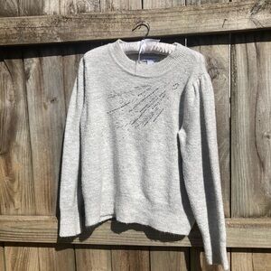 Liz Claiborne grey sweater with sparkle